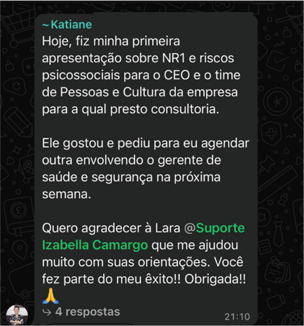 Opinião de participante