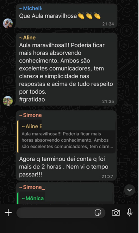 Opinião de participante